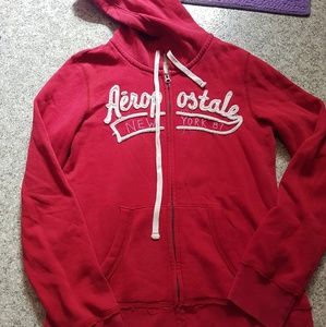 Aeropostale red zip up sweater
